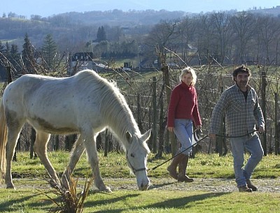 Patrice Limousin et Freya Skoda , vignerons au Domaine de Cabarrouy - Jurançon Vin