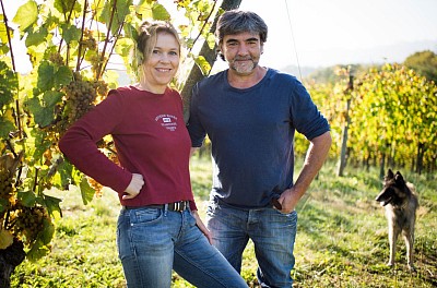 Freya Skoda et Patrice Limousin , vignerons du Jurançon